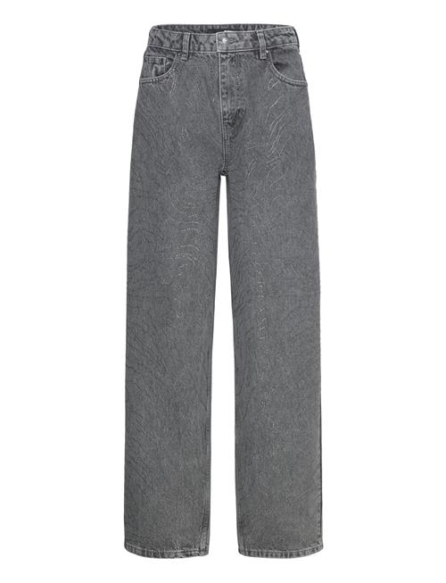 Se ROTATE Birger Christensen Rhinest Wide Leg Jeans ROTATE Birger Christensen Grey ved Booztlet