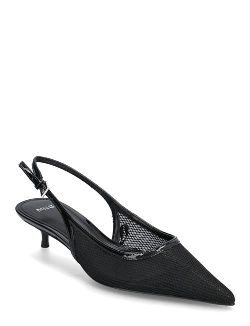 Mango Heeled Mesh Shoes Mango Black