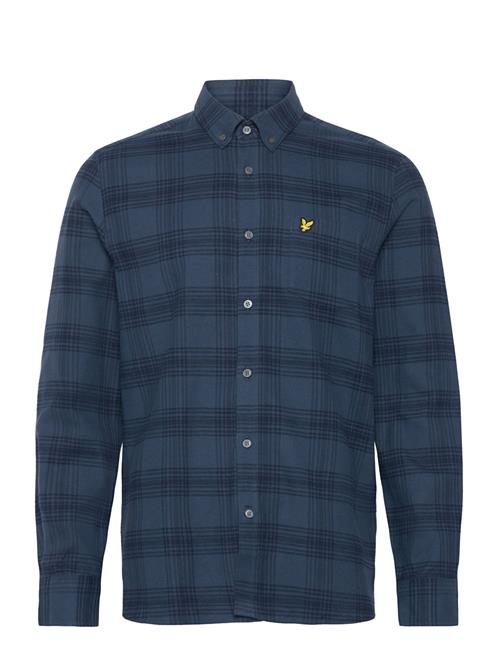 Lyle & Scott Tonal Check Flannel Shirt Lyle & Scott Navy