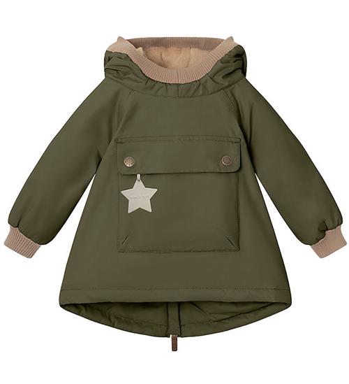 Mini A Ture Mini A Ture Vinterjakke - Babywen Fleece - Olive Night