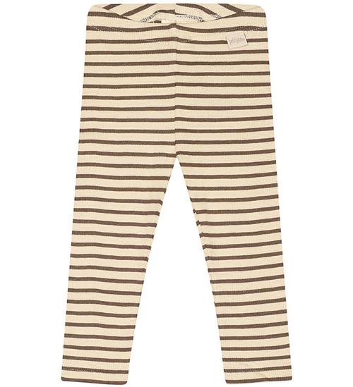 Se Petit Piao Leggings - Rib - Modal - Chocolate Brown/Dark Off Whi ved KidsWorld