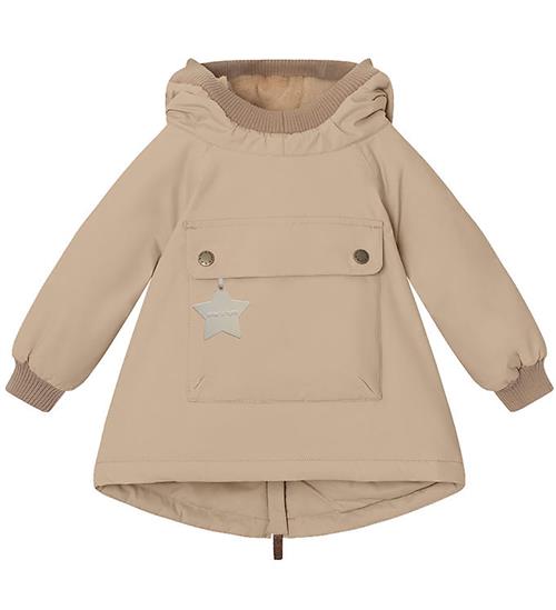 Se Mini A Ture Mini A Ture Vinterjakke - Babywen Fleece - Savannah Tan ved KidsWorld