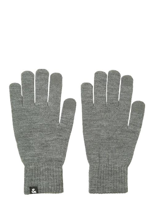 Se Jack & Jones Jacbarry Knitted Gloves Noos Jack & J S Grey ved Booztlet