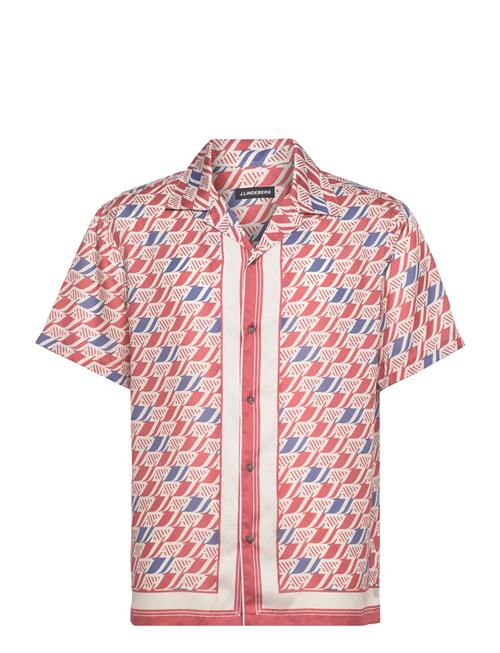 J. Lindeberg Elio Tencel Moto Print Shirt J. Lindeberg Coral