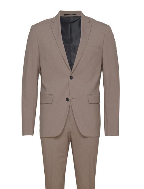 Lindbergh Plain Mens Suit - Normal Length Lindbergh Beige