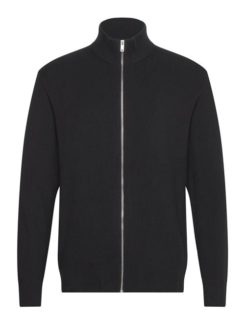 Se Lindbergh Knitted Zip Cardigan Lindbergh Black ved Booztlet