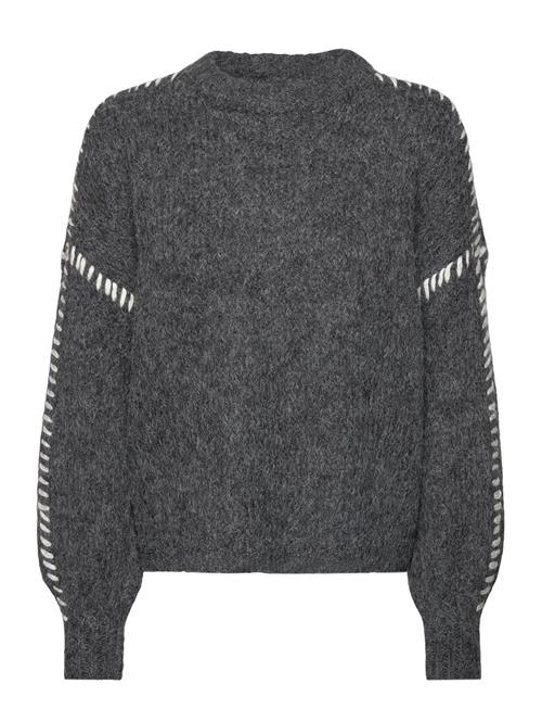 Se Vero Moda Vmzen Ls O-Neck Pullover Ga Exp Vero Moda Grey ved Booztlet