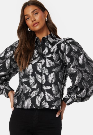 Se SELECTED FEMME Paula-Elani Silver Leaf Jacket Silver 40 ved Bubbleroom