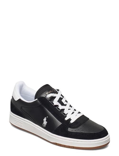 Se Polo Ralph Lauren Court Leather-Suede Sneaker Polo Ralph Lauren Black ved Booztlet