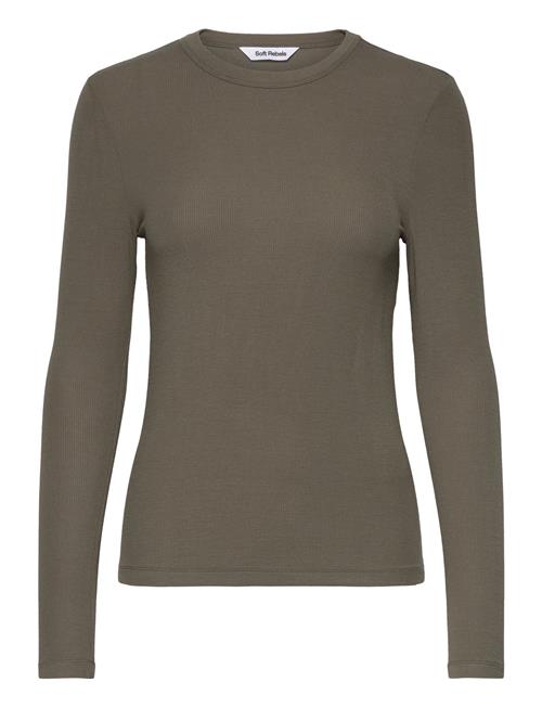 Se Soft Rebels Srfenja O-Neck Top Soft Rebels Khaki ved Booztlet