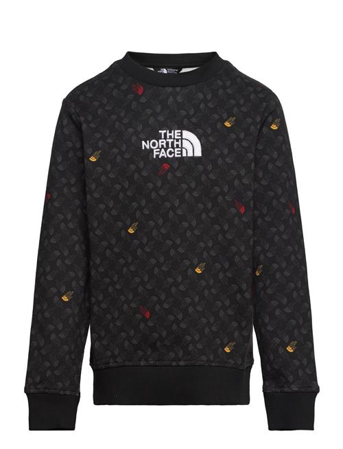 Se The North Face B Drew Peak Light Crew Print The North Face Black ved Booztlet