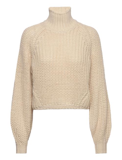 Se JJXX Jxkelvy Chunky High Neck Knit Noos JJXX Beige ved Booztlet