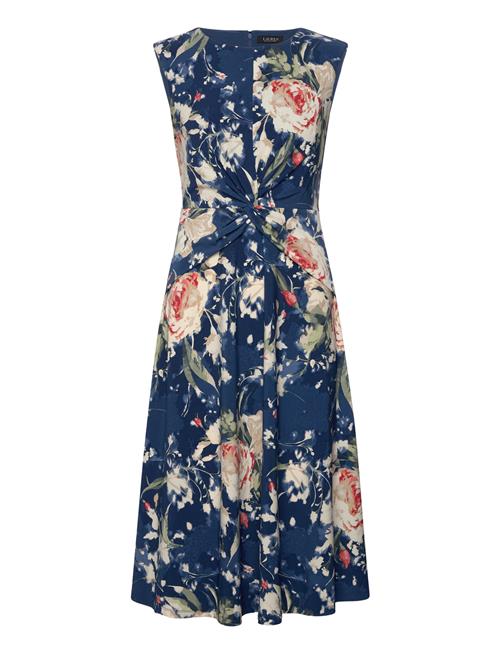 Lauren Ralph Lauren Floral Twist-Front Stretch Jersey Dress Lauren Ralph Lauren Navy