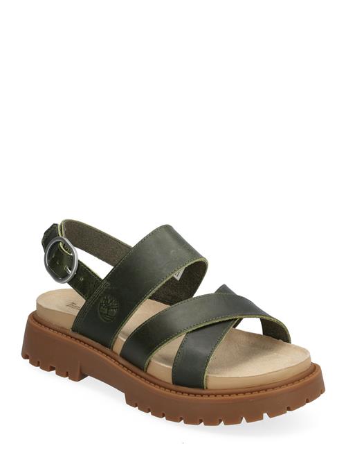 Timberland Clairemont Way Backstrap Sandal Dark Green Full Grain Timberland Green