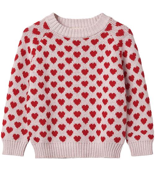 Se Fliink Bluse - Strik - Janie - Peach Whip/Pompeian Red ved KidsWorld