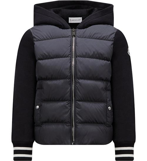 Se Moncler Moncler Cardigan - Sweat/Dun - Sort ved KidsWorld