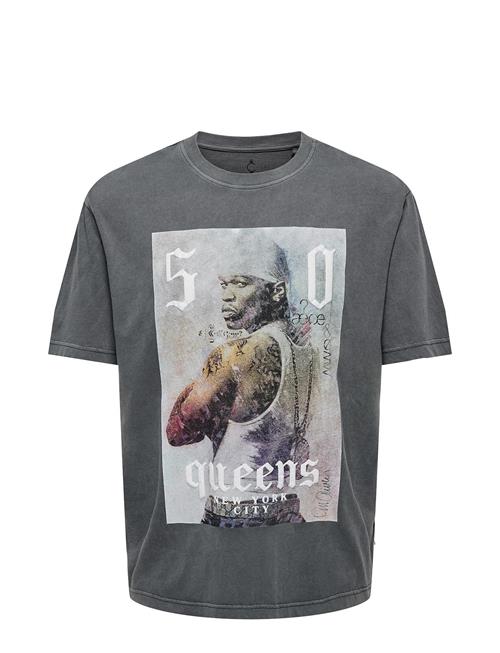 ONLY & SONS Onscelebrity Rap Ovz Ss Tee ONLY & SONS Grey