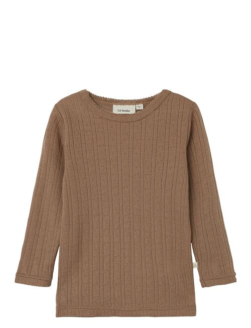 Se Lil'Atelier Nmfnaima Ls Wool Top Lil Lil'Atelier Brown ved Booztlet