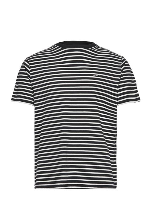 Se GANT Striped T-Shirt GANT Black ved Booztlet