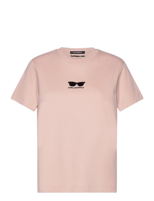 Karl Lagerfeld Embroidery Sunglasses T-Shirt Karl Lagerfeld Pink