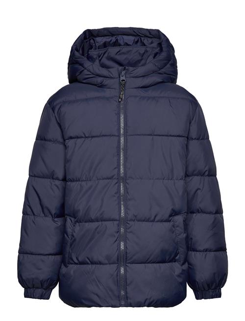 Se Mango Hood Quilted Coat Mango Navy ved Booztlet