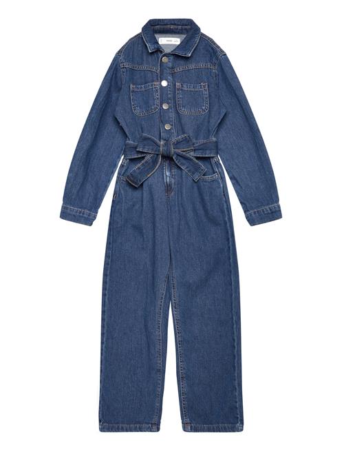 Se Mango Long Denim Jumpsuit Mango Blue ved Booztlet