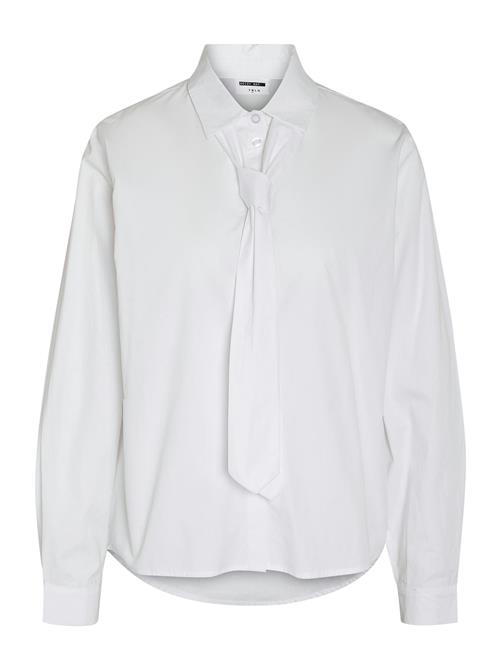 NOISY MAY Nmfreja L/S Tie Shirt Wvn Fwd NOISY MAY White