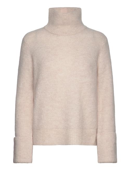 Se Selected Femme Slfsia Ras Ls Knit High Neck Selected Femme Cream ved Booztlet