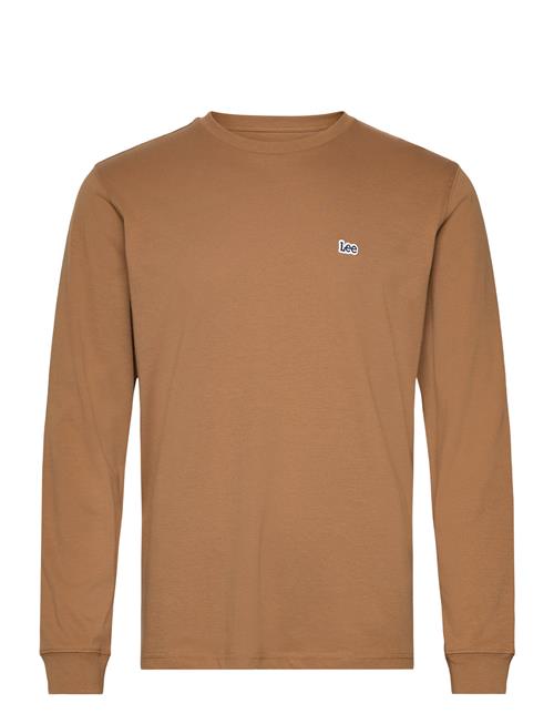 Ls Patch Logo Tee Lee Jeans Brown