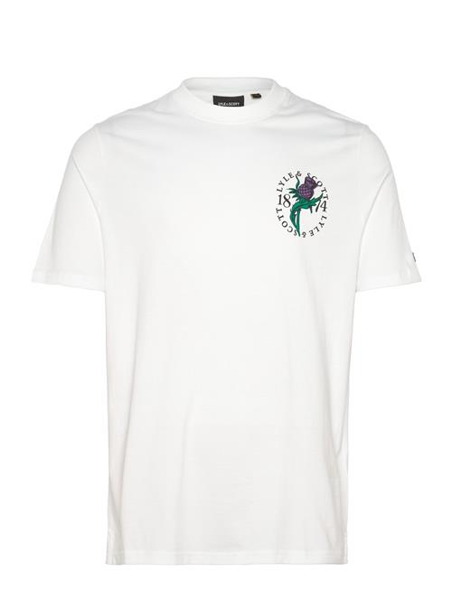 Se Lyle & Scott Thistle Flora Print T-Shirt Lyle & Scott White ved Booztlet