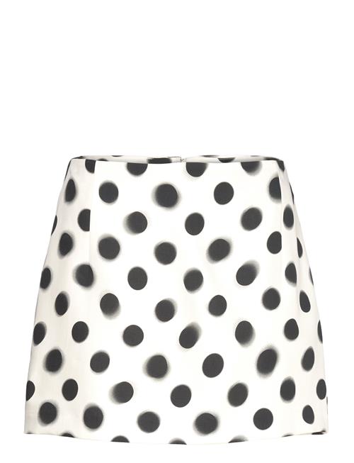 Mango Polka-Dot Satin Mini-Skirt Mango Cream