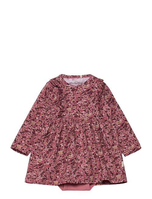 Dress Ls Aop Minymo Pink