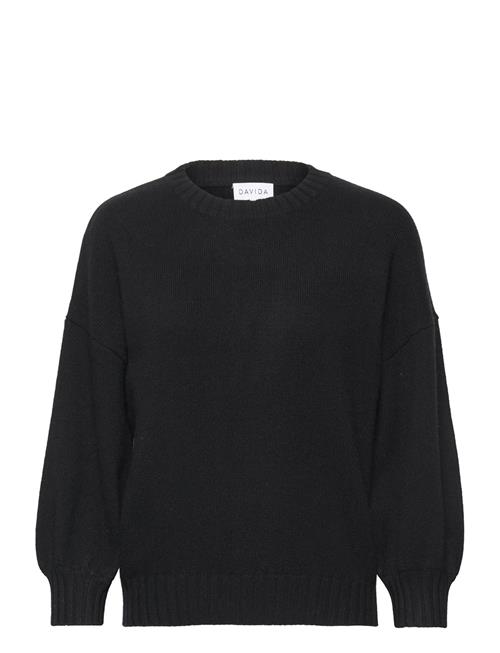 Se Davida Cashmere Quarter Balloon Sleeve Sweater Davida Cashmere Black ved Booztlet