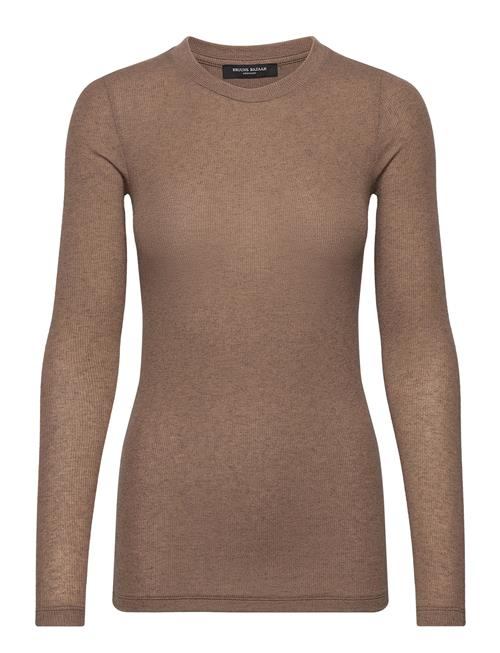 Se Bruuns Bazaar Angelabb Ls T-Shirt Bruuns Bazaar Brown ved Booztlet