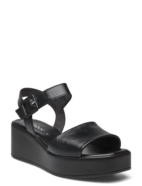 Se Gabor Wedge Sandal Gabor Black ved Booztlet