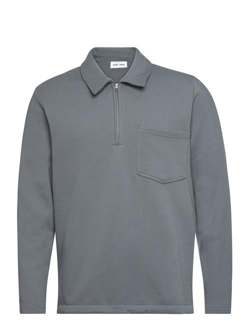 Samsøe Samsøe Jonathan Half Zip 11746 Samsøe Samsøe Blue