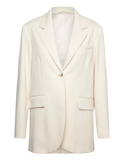 Se GANT Reg Jersey Blazer GANT Cream ved Booztlet