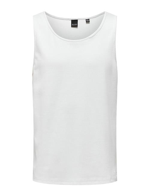 Se ONLY & SONS Onsles Classique Rib Tank Top ONLY & SONS White ved Booztlet