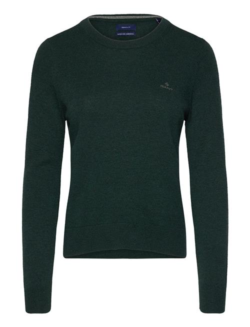 Se GANT Superfine Lambswool Crew GANT Green ved Booztlet