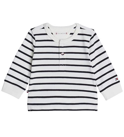 Se Tommy Hilfiger Bluse - Nautical Stripe - Desert Sky Stripe ved KidsWorld