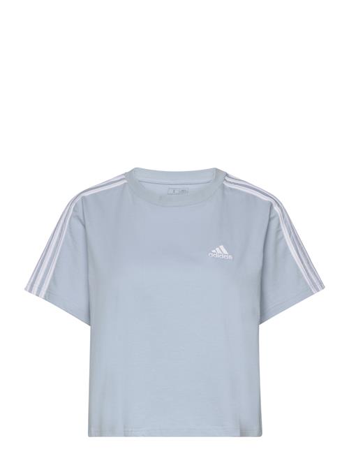 Se adidas Sportswear W 3S Cr Top Adidas Sportswear Blue ved Booztlet