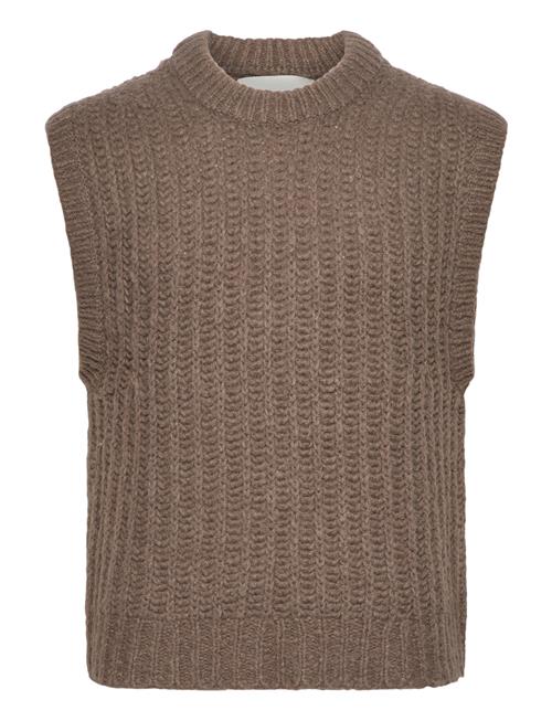 GANT Curly Wool Rib Slip Over GANT Brown