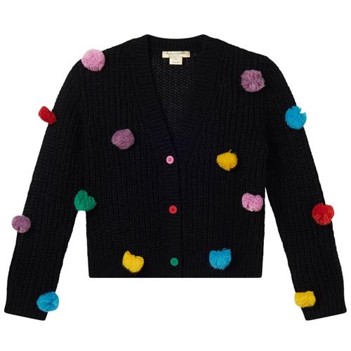 Stella McCartney Kids Cardigan Med Pomponerer Sort | Sort | 4 years