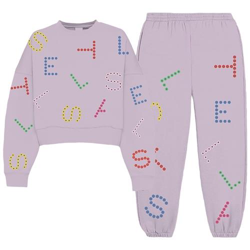 Se Stella McCartney Kids Logo Sæt Med Sweatshirt Og Joggingbukser Lilla | Lilla | 4 years ved Babyshop