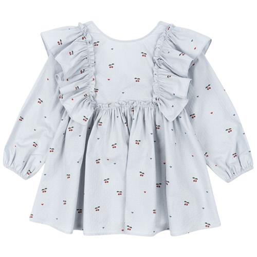 Se Konges Sløjd Evia Kjole Cherry Blue Coeur | Blå | 4 years ved Babyshop