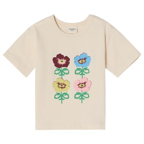 Se Kuling GOTS Santorini T-shirt Astrid Wilson | Hvid | 110/116 cm ved Babyshop