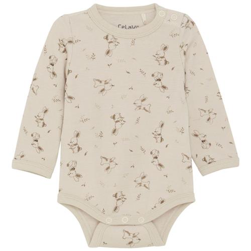 Celavi Mønstret Babybody Woodsmoke | Beige | 60 cm