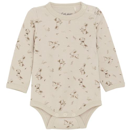 Celavi Mønstret Babybody Woodsmoke | Beige | 60 cm