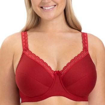 Se Miss Mary of Sweden Miss Mary Cotton Comfort Underwired Bra Bh Rød D 80 Dame ved Timarco