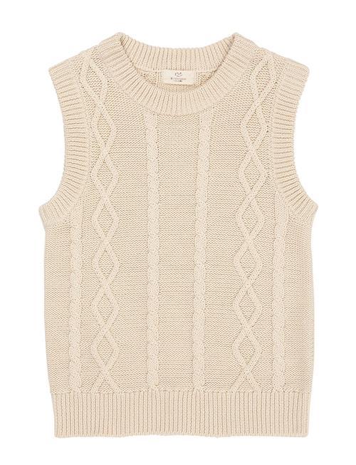 Copenhagen Colors Knitted Cable Vest Copenhagen Colors Cream